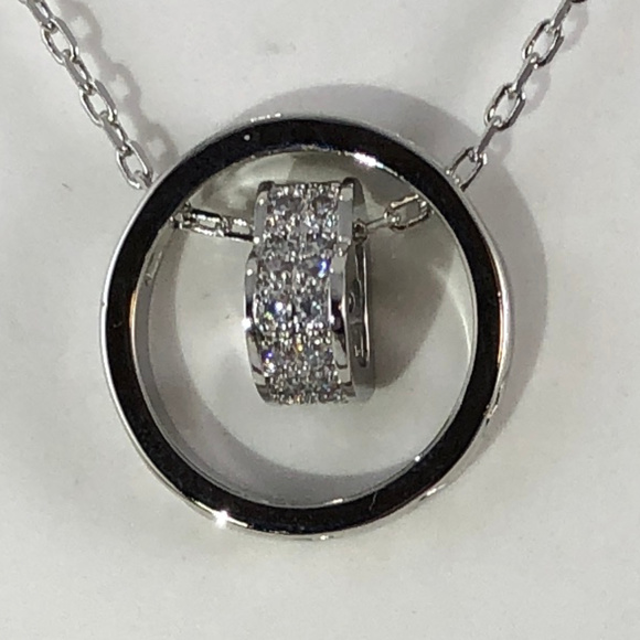 To Infinity and Back with My Heart CZ Necklace - Picture 2 of 7